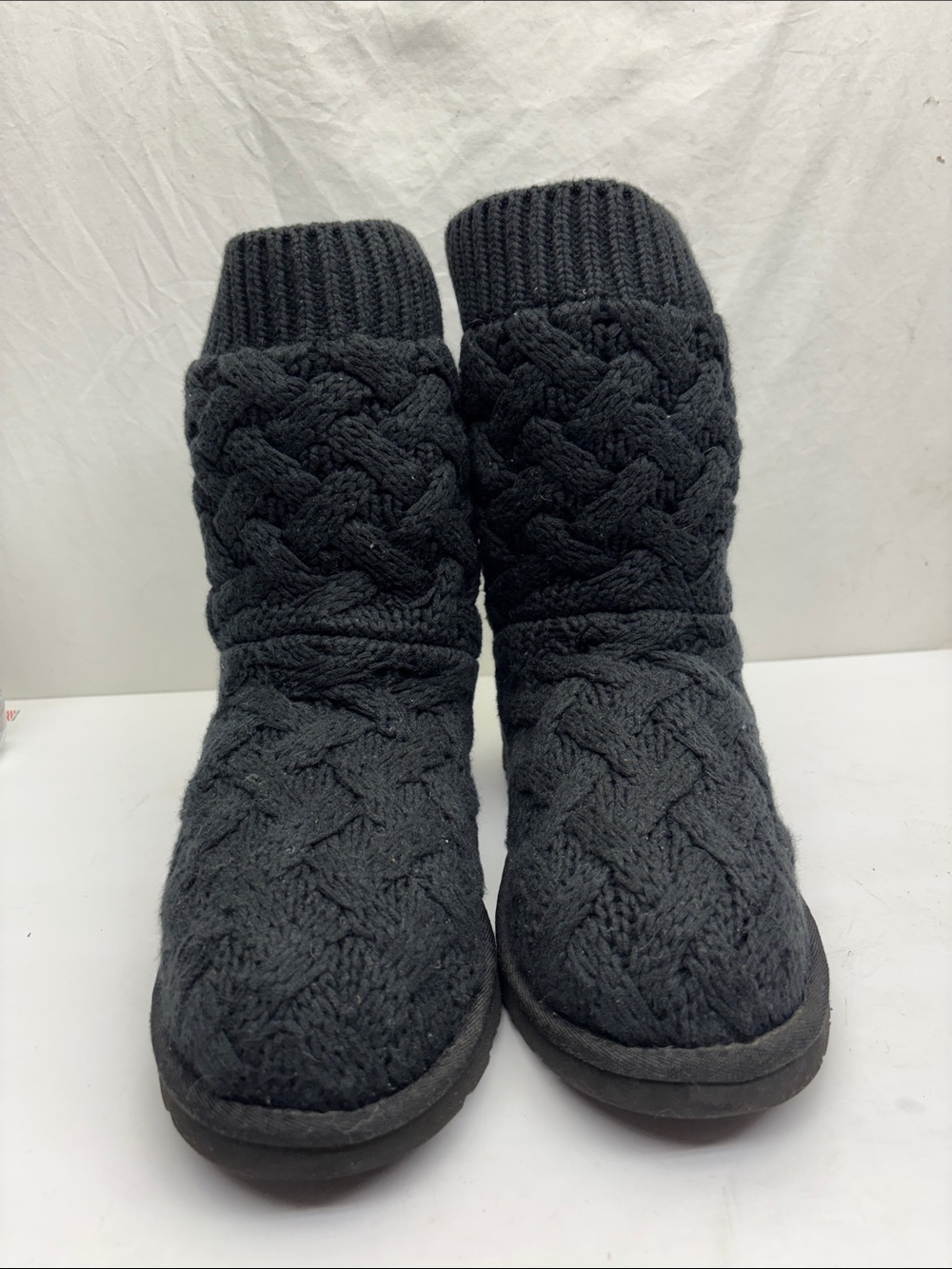UGG Cardy Knit Black Women’s Booties, SZ 9